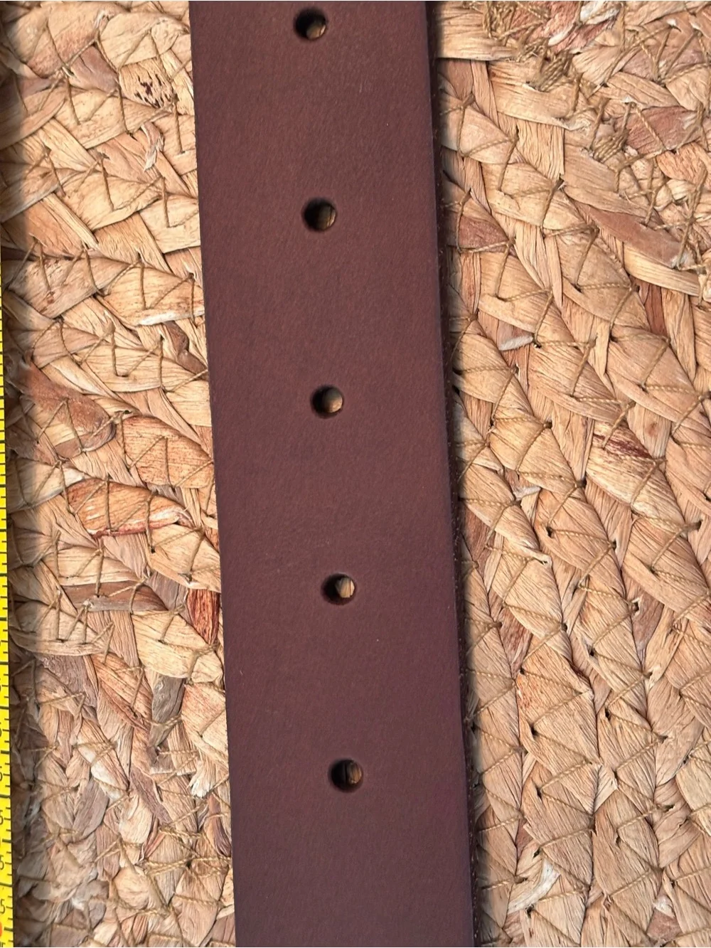 Faherty Leather Belt Men - Saddle Brown Size 42